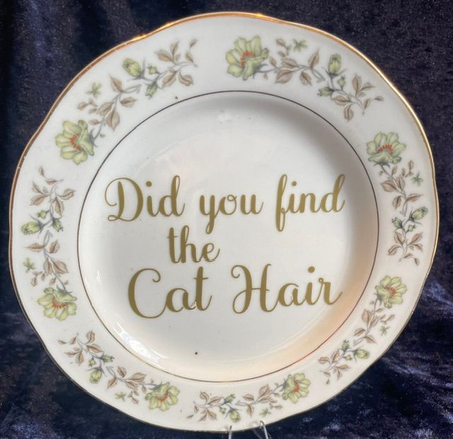 "Did You Find The Cat Hair" Side Plate