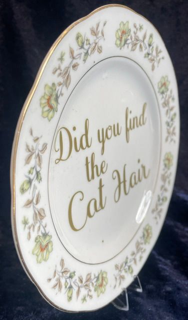 "Did You Find The Cat Hair" Side Plate