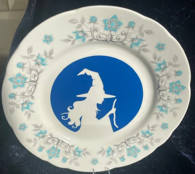 Set of 3 Witch Plates, 2 Sides and 1 Saucer