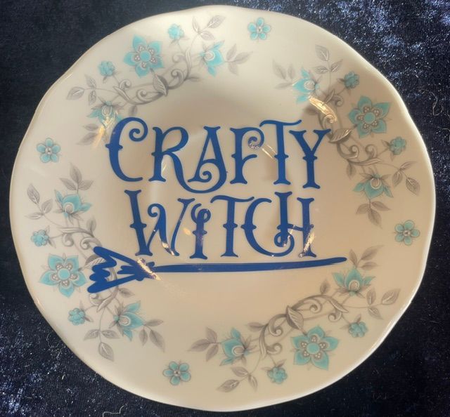 Set of 3 Witch Plates, 2 Sides and 1 Saucer